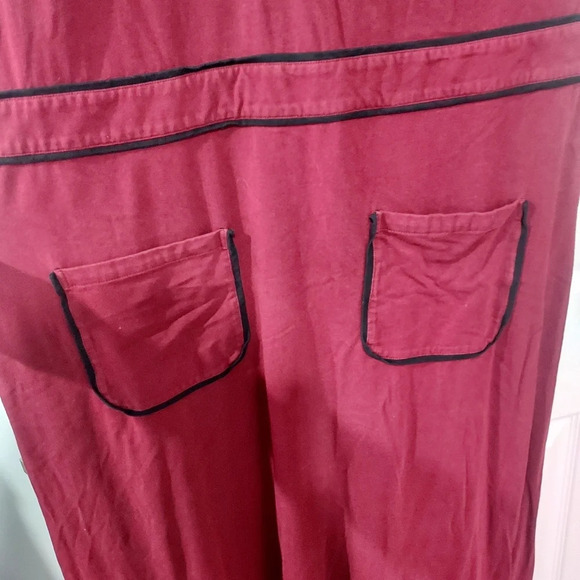 eShakti Contrast Trim Peter Pan Collar Cotton Knit Maxi Dress in Size 3X - 26W - Picture 6 of 10